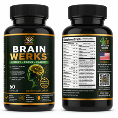 WISE OWL NATURAL HEALTH™ BRAIN WERKS™ Premium Brain Health Formula (60 Capsules)