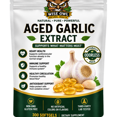 Wise Owl Natural Health™ Aged Garlic Extract™ (300 Softgels)