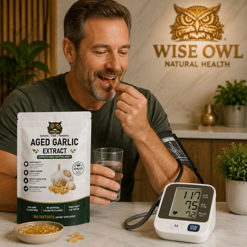Wise Owl Natural Health™ Aged Garlic Extract™ (300 Softgels)