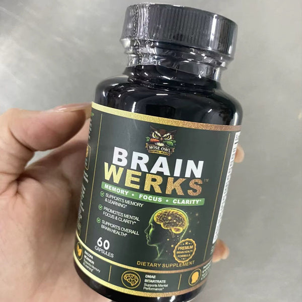 WISE OWL NATURAL HEALTH™ BRAIN WERKS™ Premium Brain Health Formula (60 Capsules)