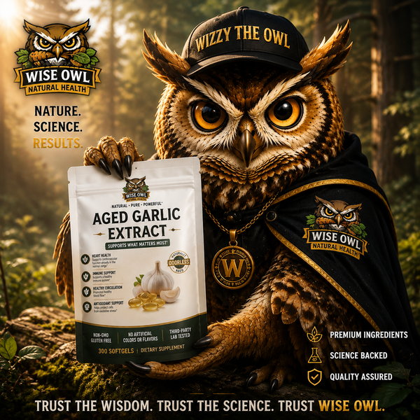 Wise Owl Natural Health™ Aged Garlic Extract™ (300 Softgels)