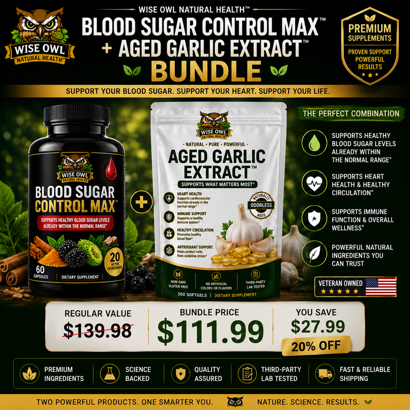 Any 2 Product  Wellness Bundle™ Brain Werks™ + Blood Sugar Control Max™ + Aged Garlic Extract™