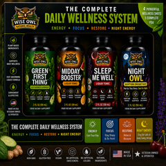 WISE OWL DAILY WELLNESS SYSTEM™ — Morning, Midday, Evening & Night Support Bundle