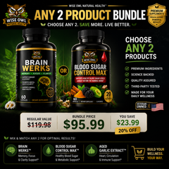 Any 2 Product  Wellness Bundle™ Brain Werks™ + Blood Sugar Control Max™ + Aged Garlic Extract™