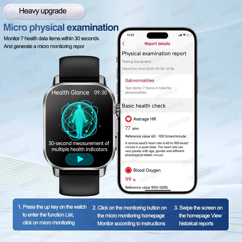 WISE OWL HEALTH TRACKER PRO™ Advanced AMOLED Health, Fitness & Lifestyle Smartwatch