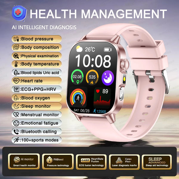 WISE OWL HEALTH TRACKER PRO™ Advanced AMOLED Health, Fitness & Lifestyle Smartwatch